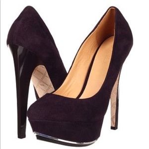 L. A. M. B. : “Delores” Suede Platform Pumps